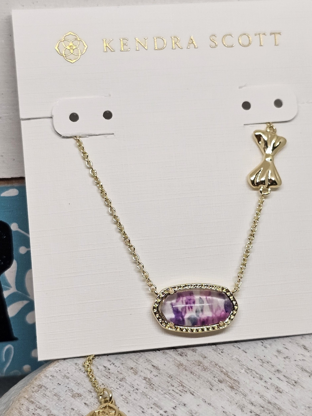 Kendra Scott x LoveShackFancy Purple Floral Necklace